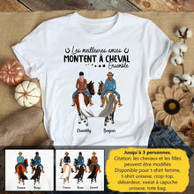 Charger l'image dans la galerie, Jusqu'à 3 chevaux, t shirt personnalisé cheval, partenaires d'équitation pour la vie