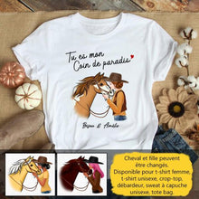 Charger l'image dans la galerie, Tee shirt cheval, t shirt personnalisé cheval, tee shirt cheval femme, Tu es mon coin de paradis
