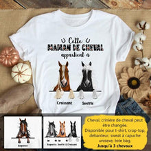 Charger l'image dans la galerie, Jusqu'à 3 chevaux, t shirt personnalisé cheval, tee shirt cheval femme, maman de cheval