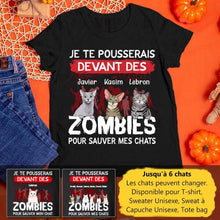 Charger l'image dans la galerie, Jusqu'à 6 chats, t shirt personnalisé chat, t shirt Halloween chat, pour sauver mes chats