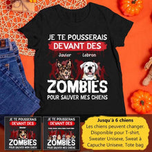 Charger l'image dans la galerie, Jusqu'à 6 chiens, t shirt personnalisé chien, t shirt halloween chien, pour sauver mes chiens