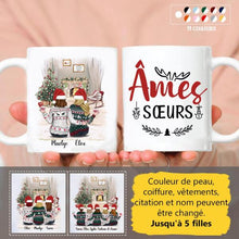 Charger l'image dans la galerie, Jusqu'à 5 filles, Cadeaux de Noël, mug personnalisé meilleure amie, Tasse personnalisée soeur, mug pour son ami