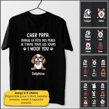 Charger l'image dans la galerie, Jusqu'à 9 chiens, T shirt personnalisé chien, t shirt homme papa chien, cher papa
