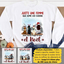 Charger l'image dans la galerie, Jusqu'à 6 chiens, T shirt personnalisé chien, maman chiens, Cadeau de Noël pour les amoureux des chiens