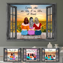 Charger l'image dans la galerie, Jusqu'à 4 filles, Toile personnalisée, Anniversaire, Cadeau de fête des mères pour les mères, les filles