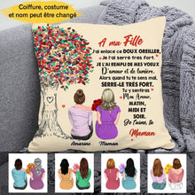 Charger l'image dans la galerie, Coussin personnalisé à ma fille, Oreiller vous sentirez mon amour depuis un oreiller moelleux, matin midi et soir de mère