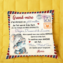 Charger l'image dans la galerie, Coussin personnalisé pour Maman, Oreiller pour Grand-mère Grandma, Nous t'aimons pour toujours, Maman éléphant