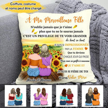 Charger l'image dans la galerie, Coussin personnalisé à ma merveilleuse fille, Oreiller N'oublie jamais que je t'aime plus que tu ne le sauras jamais de Mère avec amour