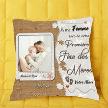 Charger l'image dans la galerie, Oreiller personnalisé à ma femme, Bonne première fête des mères, Je t'aime tellement Coussin