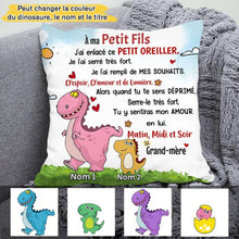 Charger l'image dans la galerie, À mon petit-fils, taie d'oreiller de petite-fille, magnifique coussin doux de dinosaure petits-enfants