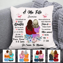 Charger l'image dans la galerie, À ma fille Oreiller, Coussin personnalisé de mère en fille, Des cadeaux significatifs