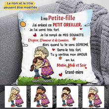 Charger l'image dans la galerie, Coussin de grand-mère, À l'oreiller de ma petite-fille, petit-fils, Je t'aime pour toujours