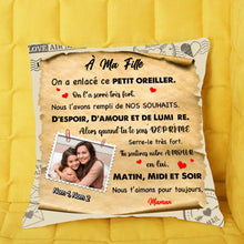 Charger l'image dans la galerie, La taie d'oreiller à ma Fille peut être personnalisée avec une Photo, le Coussin de la Maman