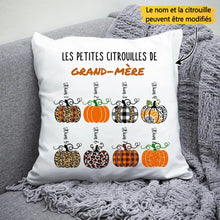 Charger l'image dans la galerie, Jusqu'à 8 petits-enfants, coussin les petites citrouilles de grand-mère, Oreiller personnalisé pour petit-fils, petite-fille