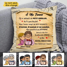 Charger l'image dans la galerie, Oreiller personnalisé À ma Femme, Mon Mari, On a enlacé ce Petit Coussin pour vieux couple