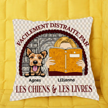 Charger l'image dans la galerie, Jusqu'à 5 chiens, Oreiller facilement distrait par les Chiens et les livers, Coussin pour Maman Chien et livres d'amour