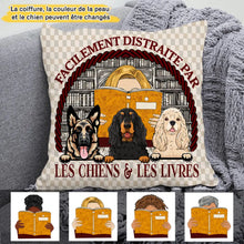 Charger l'image dans la galerie, Jusqu'à 5 chiens, Oreiller facilement distrait par les Chiens et les livers, Coussin pour Maman Chien et livres d'amour