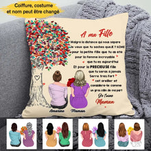 Charger l'image dans la galerie, Personnalisé Coussin à ma fille, Oreiller pour la PRECIEUSE fille que tu seras à jamais, Je t'aime, Maman