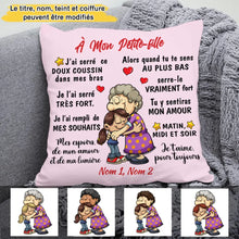 Charger l'image dans la galerie, À l'oreiller de ma petite-fille, petit-fils, Je t'aime pour toujours Coussin de grand-mère