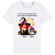 Charger l'image dans la galerie, Jusqu'à 12 chiens, t-shirt Halloween maman chien, t shirt personnalisé chien, t shirt chien femme