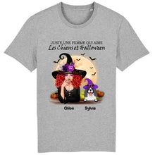 Charger l'image dans la galerie, Jusqu'à 12 chiens, t-shirt Halloween maman chien, t shirt personnalisé chien, t shirt chien femme