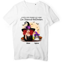 Charger l'image dans la galerie, Jusqu'à 12 chiens, t-shirt Halloween maman chien, t shirt personnalisé chien, t shirt chien femme