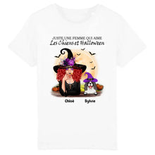 Charger l'image dans la galerie, Jusqu'à 12 chiens, t-shirt Halloween maman chien, t shirt personnalisé chien, t shirt chien femme