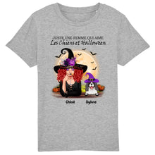 Charger l'image dans la galerie, Jusqu'à 12 chiens, t-shirt Halloween maman chien, t shirt personnalisé chien, t shirt chien femme