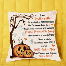 Charger l'image dans la galerie, Oreiller personnalisé à ma Petite-fille, Fille, Mère citrouille Coussin, Joyeux Halloween