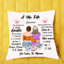 Charger l'image dans la galerie, À ma fille Oreiller, Coussin personnalisé de mère en fille, Des cadeaux significatifs