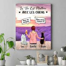 Charger l'image dans la galerie, Tableau personnalisé, Jusqu'à 4 chiens, Toile personnalise pour les amoureux des chiens, je serai toujours là