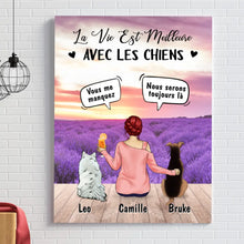 Charger l'image dans la galerie, Tableau personnalisé, Jusqu'à 4 chiens, Toile personnalise pour les amoureux des chiens, je serai toujours là