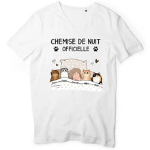 Charger l'image dans la galerie, Jusqu'à 9 chats, Tee shirt personnalisé chat, Chemise de nuit officielle, t shirt maman chat