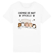Charger l'image dans la galerie, Jusqu'à 9 chats, Tee shirt personnalisé chat, Chemise de nuit officielle, t shirt maman chat