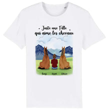 Charger l'image dans la galerie, Jusqu'à 2 chevaux, t shirt personnalisé cheval, tee shirt cheval femme, Juste une femme qui aime les chevaux