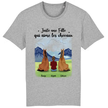 Charger l'image dans la galerie, Jusqu'à 2 chevaux, t shirt personnalisé cheval, tee shirt cheval femme, Juste une femme qui aime les chevaux
