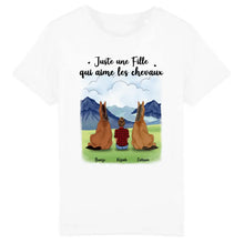 Charger l'image dans la galerie, Jusqu'à 2 chevaux, t shirt personnalisé cheval, tee shirt cheval femme, Juste une femme qui aime les chevaux