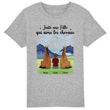 Charger l'image dans la galerie, Jusqu'à 2 chevaux, t shirt personnalisé cheval, tee shirt cheval femme, Juste une femme qui aime les chevaux