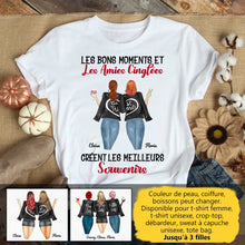 Charger l'image dans la galerie, Jusqu'à 3 filles, t shirt personnalisé meilleure amie, t shirt bff pour 2, noms et arts personnalisés