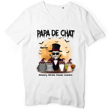 Charger l'image dans la galerie, Jusqu'à 12 chats, tee shirt personnalisé chat, t shirt papa chat Halloween, papa de chat