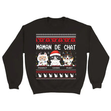 Charger l'image dans la galerie, Sweat-shirt personnalisé pour maman chat, cadeau de Noël personnalisé pour les propriétaires d’animaux de compagnie