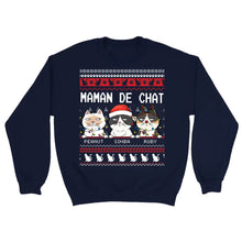 Charger l'image dans la galerie, Sweat-shirt personnalisé pour maman chat, cadeau de Noël personnalisé pour les propriétaires d’animaux de compagnie