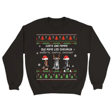 Charger l'image dans la galerie, Sweat-shirt personnalisé pour maman cheval, Cadeau de Noël pour les amoureux des chevaux