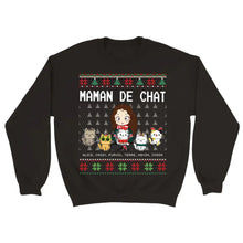 Charger l'image dans la galerie, Sweat-shirt personnalisé pour les amoureux des chats, cadeau de Noël à maman chat, propriétaire d’animal de compagnie