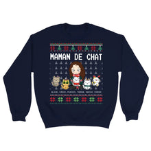 Charger l'image dans la galerie, Sweat-shirt personnalisé pour les amoureux des chats, cadeau de Noël à maman chat, propriétaire d’animal de compagnie