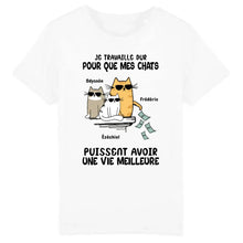 Charger l'image dans la galerie, Jusqu'à 3 chats, tee shirt personnalisé chat, tee shirt humour chat femme, maman chat