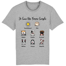 Charger l'image dans la galerie, Jusqu'à 6 chiens, t shirt personnalisé chien, maman chien t-shirt pour femmes
