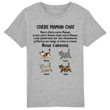 Charger l'image dans la galerie, Jusqu'à 9 chats, t shirt chat femme, tee shirt personnalisé chat, chère maman chat