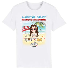 Charger l'image dans la galerie, Jusqu'à 6 animaux, tee shirt personnalisé chat et chien, t shirt maman chat et chien