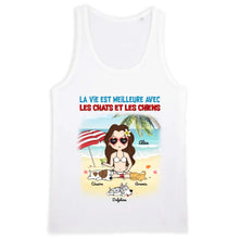 Charger l'image dans la galerie, Jusqu'à 6 animaux, tee shirt personnalisé chat et chien, t shirt maman chat et chien